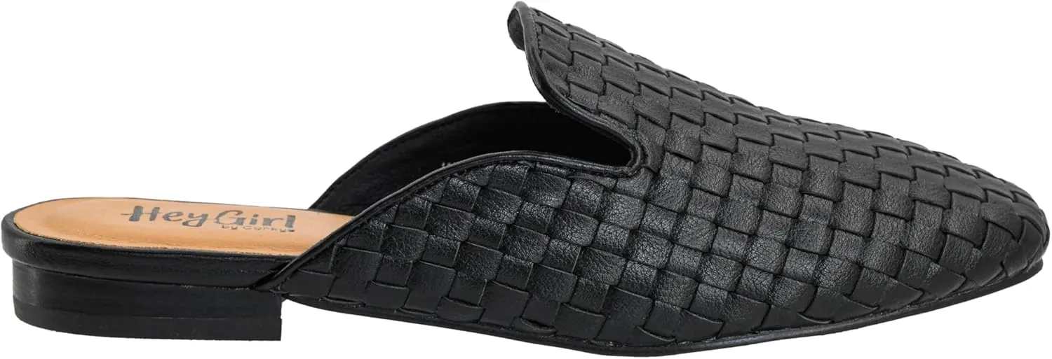 Corkys Footwear Women's Weave It to Beaver Woven Slip on Mule