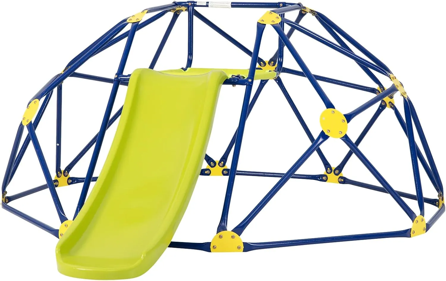Costzon Climbing Dome with Slide for Kids, 8FT Kids Jungle Gym Monkey Bar Climbing Toys for Outdoor, 2 in 1 Indoor Geometric Dome Climber Playground Set for 3-8 Boys Girls Toddlers Backyard Gifts