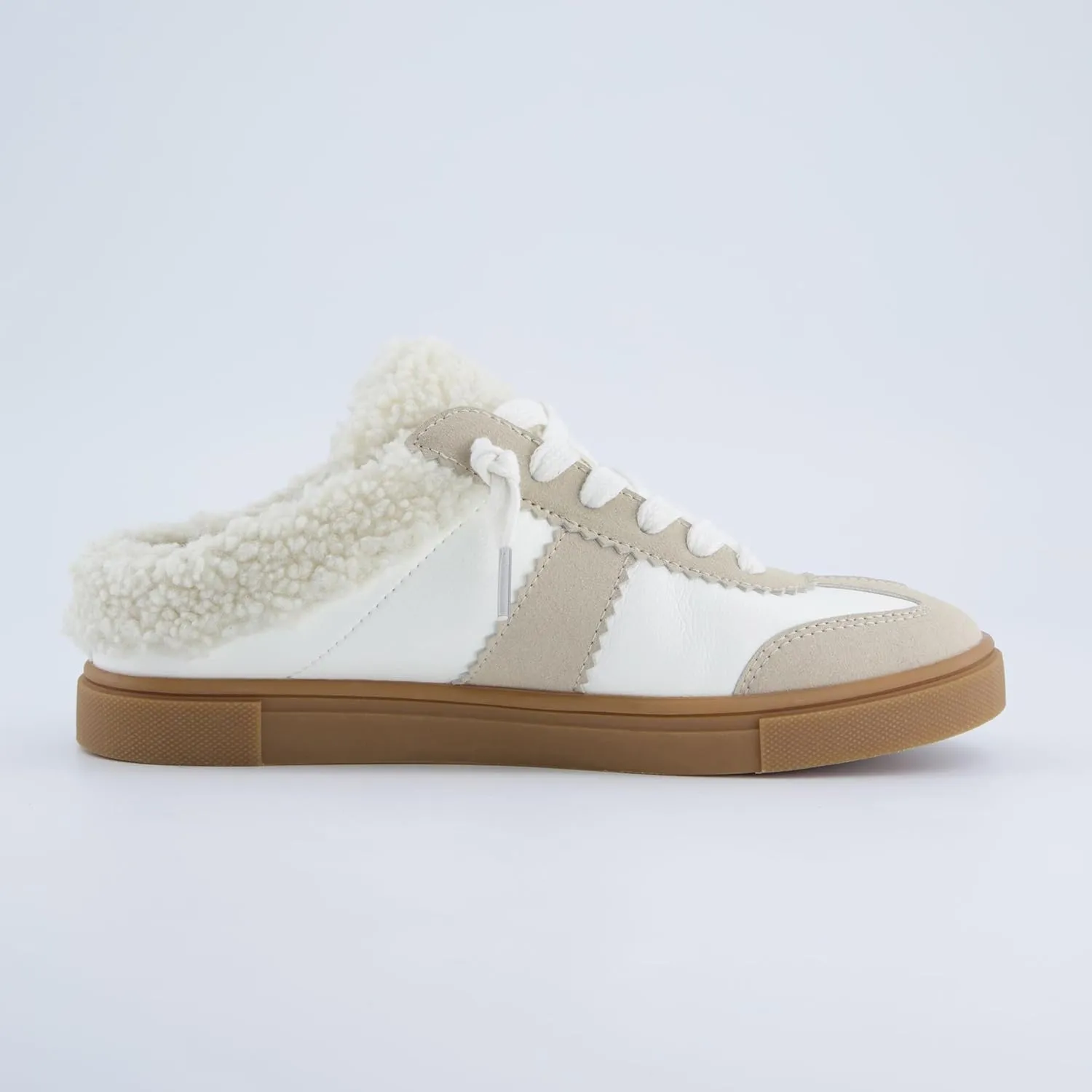 CUSHIONAIRE Blade Women’s Slip On Sneaker Mule – Faux Leather & Suede Backless Sneaker with Memory Foam & Cozy Lining