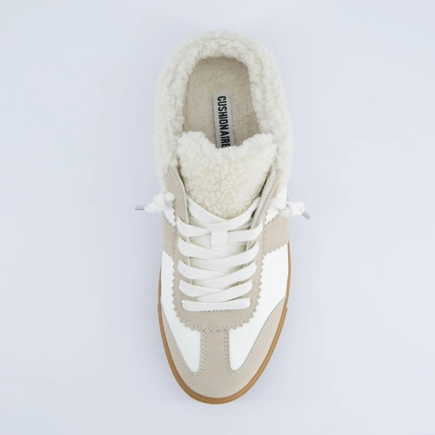 CUSHIONAIRE Blade Women’s Slip On Sneaker Mule – Faux Leather & Suede Backless Sneaker with Memory Foam & Cozy Lining