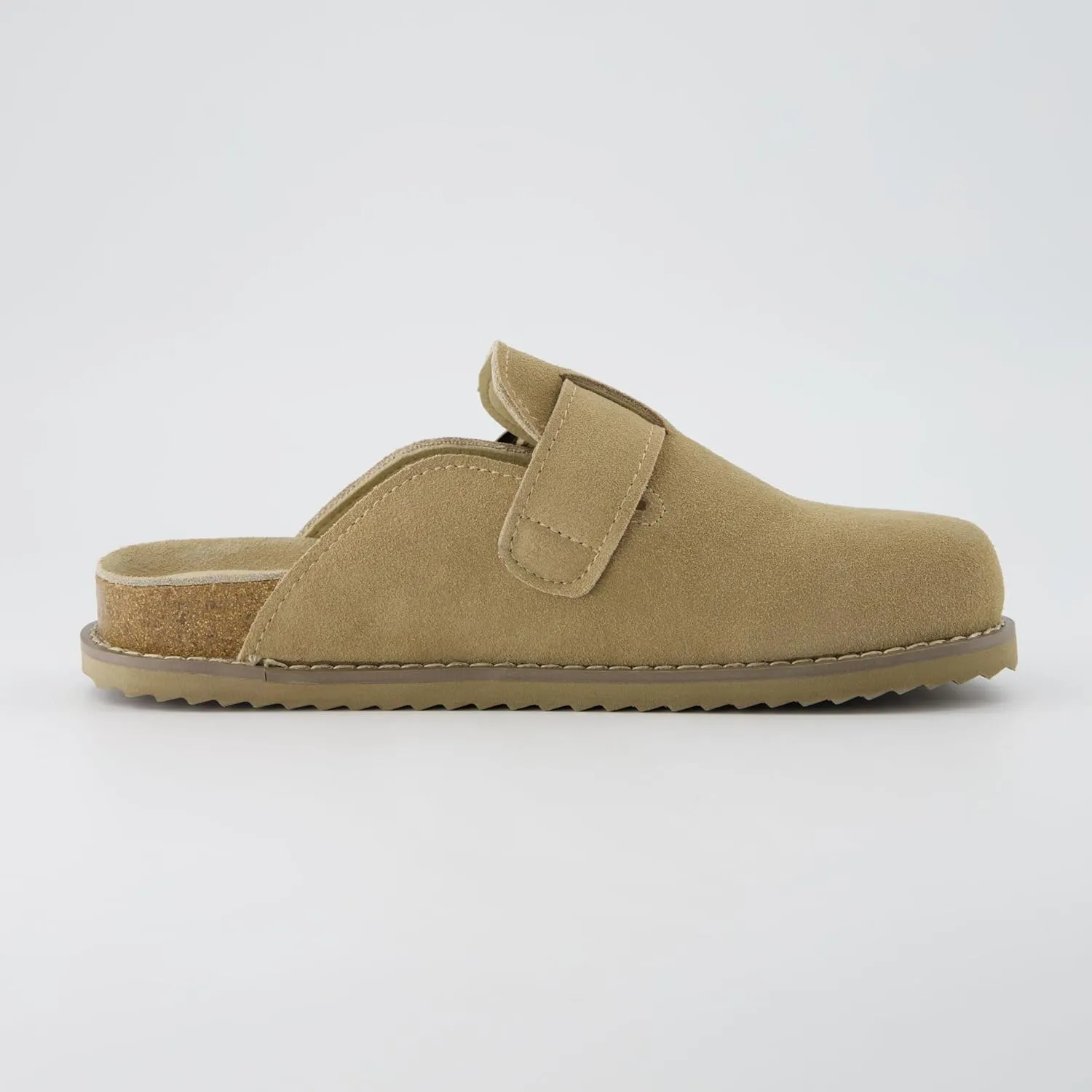 CUSHIONAIRE Women's Blain Genuine Suede Slip-On Clogs with   Memory Foam & Chic Buckle Mule - Comfortable, Non-Slip, Wide Widths Available