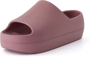 CUSHIONAIRE Women's Harrison platform slide sandal with  Comfort