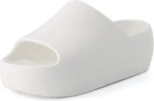 CUSHIONAIRE Women's Harrison platform slide sandal with  Comfort