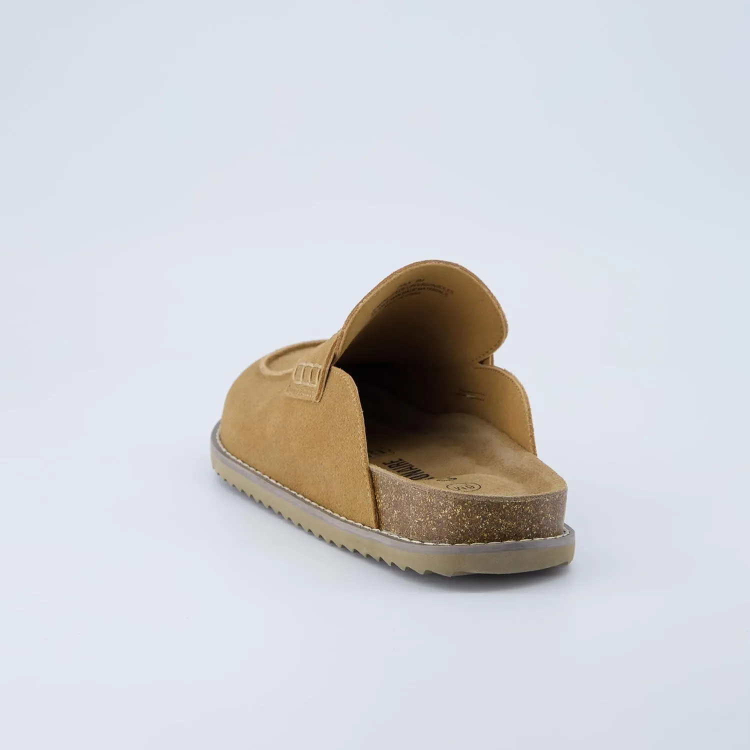 CUSHIONAIRE Zola Women’s Penny Clog Mule – Suede Slip-On with Memory Foam, Cork Footbed & Flexible Outsole