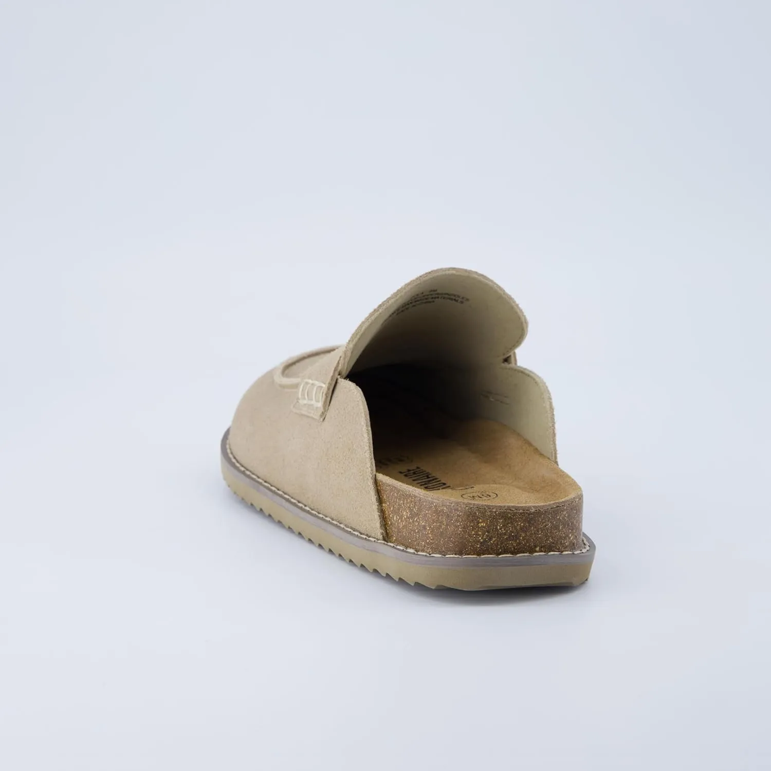 CUSHIONAIRE Zola Women’s Penny Clog Mule – Suede Slip-On with Memory Foam, Cork Footbed & Flexible Outsole