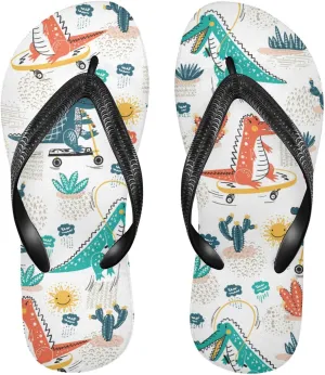Cute Crocodile Pattern Flip Flop Sandal Men's and Women's Summer Sandal | Beach & Water Shoes（780）