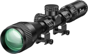 CVLIFE JackalHowl F02 AO Rifle Scope - SFP Hunting Rifle Scope with Parallax Adjustment and 20mm Scope Rings - Second Focal Plane