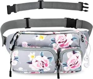 CXWMZY Fanny Packs For Women & Men, Waist Bag Hip Bum Bag Strap Extension Large Capacity Easy Carry Any Phone Passport Wallet for Outdoors Workout Traveling Casual Running Hiking Cycling Dog Walking