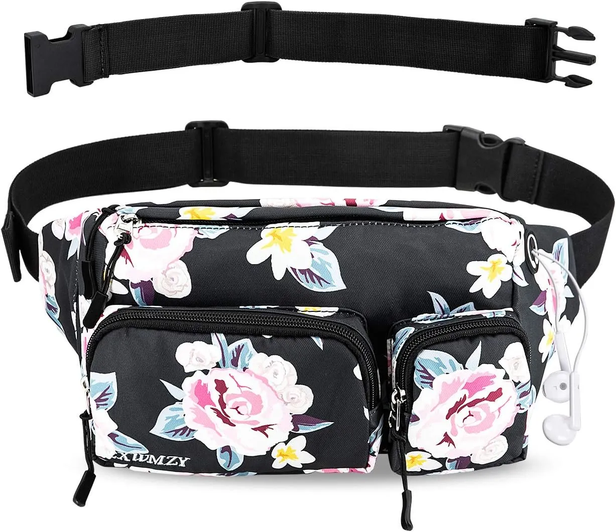 CXWMZY Fanny Packs For Women & Men, Waist Bag Hip Bum Bag Strap Extension Large Capacity Easy Carry Any Phone Passport Wallet for Outdoors Workout Traveling Casual Running Hiking Cycling Dog Walking