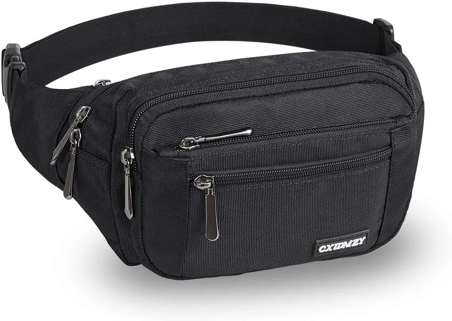 CXWMZY Fanny Packs For Women & Men Waist Pack Hip Bum Bag with Multi-Pockets Large Capacity Waterproof Casual Bum Bag for Disney Traveling Casual Cycling Running Hiking