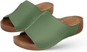 Damping Sole Upgradation Stretch Lightweight Sandals, 2024 New Orthopedic Arch Support Walking Summer Shoes Women Flat Sandals