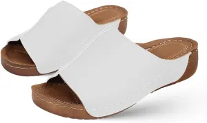 Damping Sole Upgradation Stretch Lightweight Sandals, 2024 New Orthopedic Arch Support Walking Summer Shoes Women Flat Sandals
