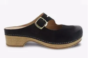 Dansko Black Britney Burnished Nubuck Slip On Women's Comfort Shoe 9422-471600