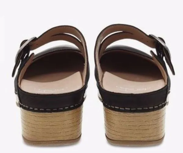 Dansko Black Britney Burnished Nubuck Slip On Women's Comfort Shoe 9422-471600