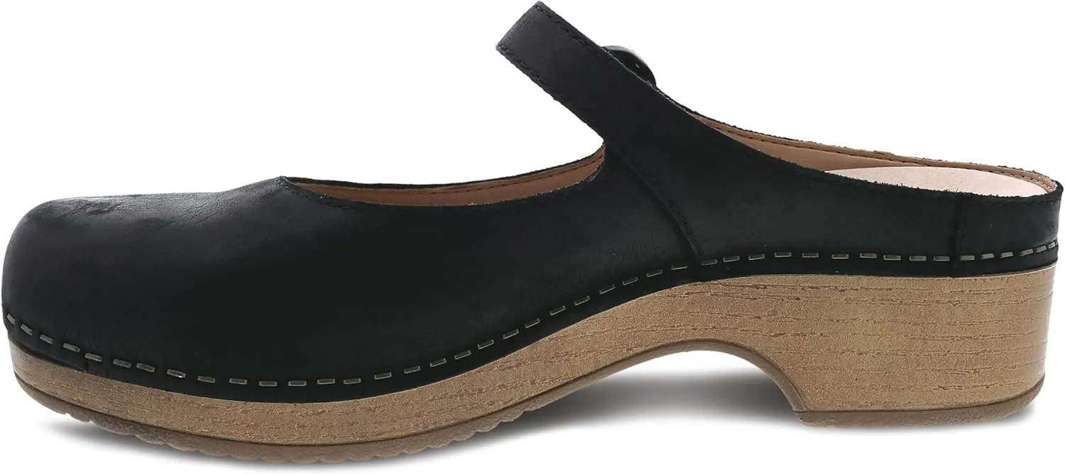 Dansko Bria Slip-On Mary Jane Mule Clogs for Women – Memory Foam and Arch Support for All -Day Comfort and Support – Lightweight EVA Outsole for Long-Lasting Wear