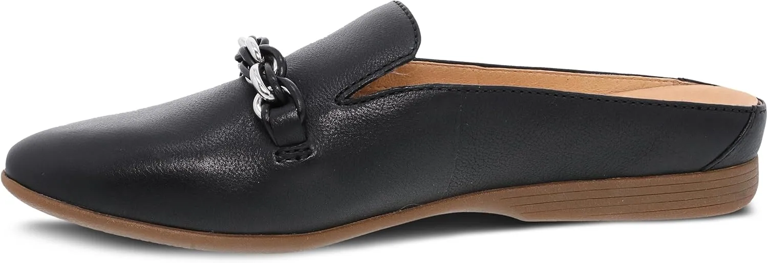 Dansko Leora Slip-On Mules for Women - Comfortable Flat Shoes with Arch Support - Versatile Casual to Dressy Footwear - Lightweight Rubber Outsole