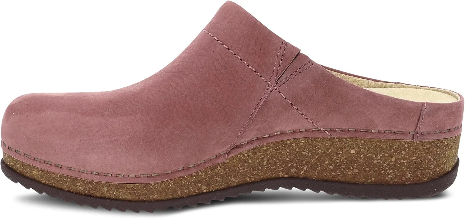 Dansko Mariella Slip-on Mule Clog - Dual-Density Cork/EVA Midsole and Lightweight Rubber Outsole Provide Durable and Comfortable Ride on Patented Stapled Construction