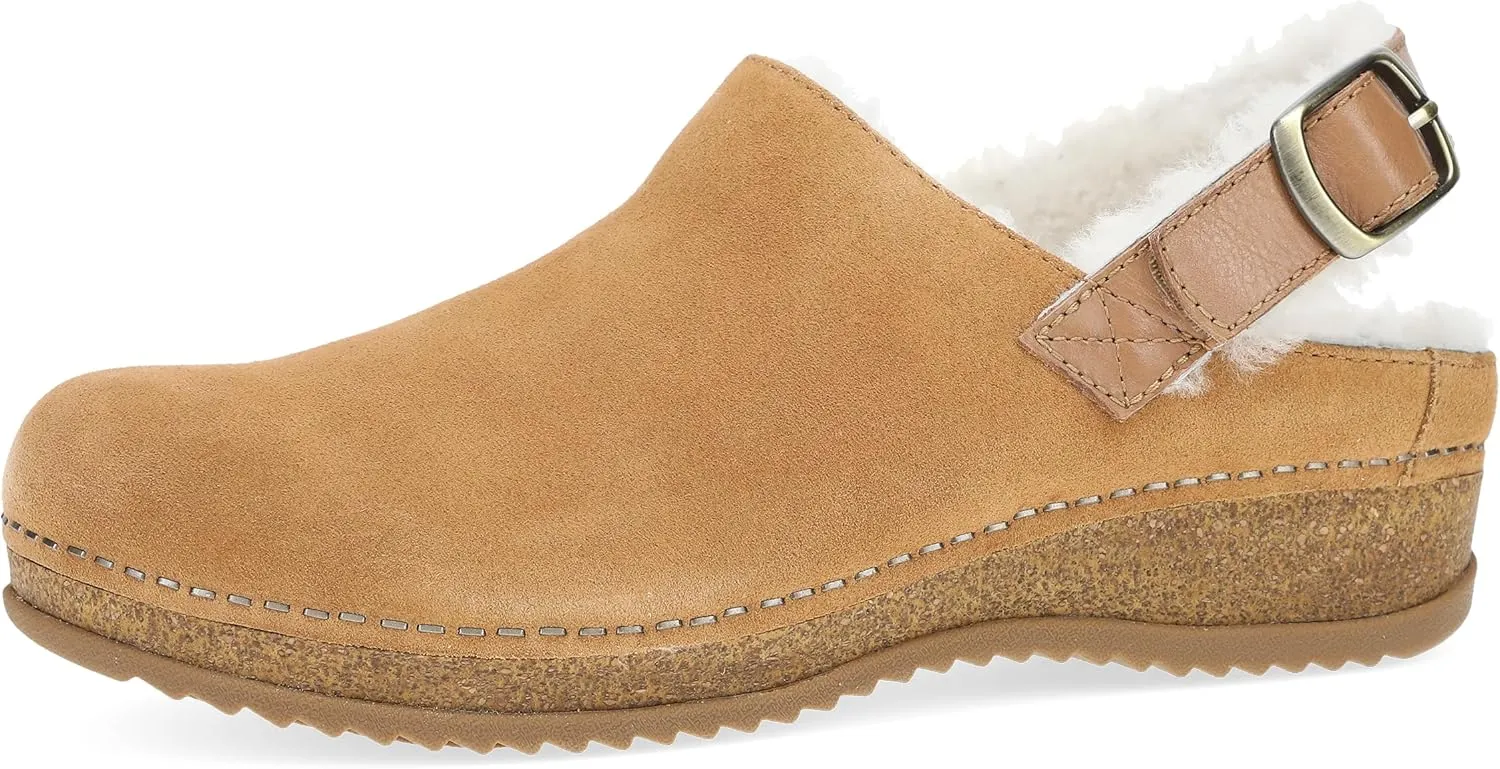 Dansko Women's Merrin Sling-Back Mule Clog-Dual Density Cork/EVA Midsole and Lightweight Rubber Outsole Provide a Comfortable Ride on Patented Stapled Construction