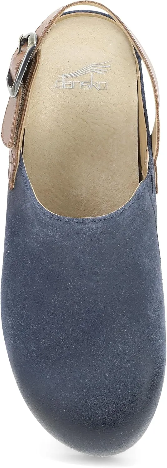 Dansko Women's Merrin Sling-Back Mule Clog-Dual Density Cork/EVA Midsole and Lightweight Rubber Outsole Provide a Comfortable Ride on Patented Stapled Construction