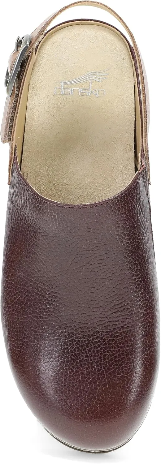 Dansko Women's Merrin Sling-Back Mule Clog-Dual Density Cork/EVA Midsole and Lightweight Rubber Outsole Provide a Comfortable Ride on Patented Stapled Construction