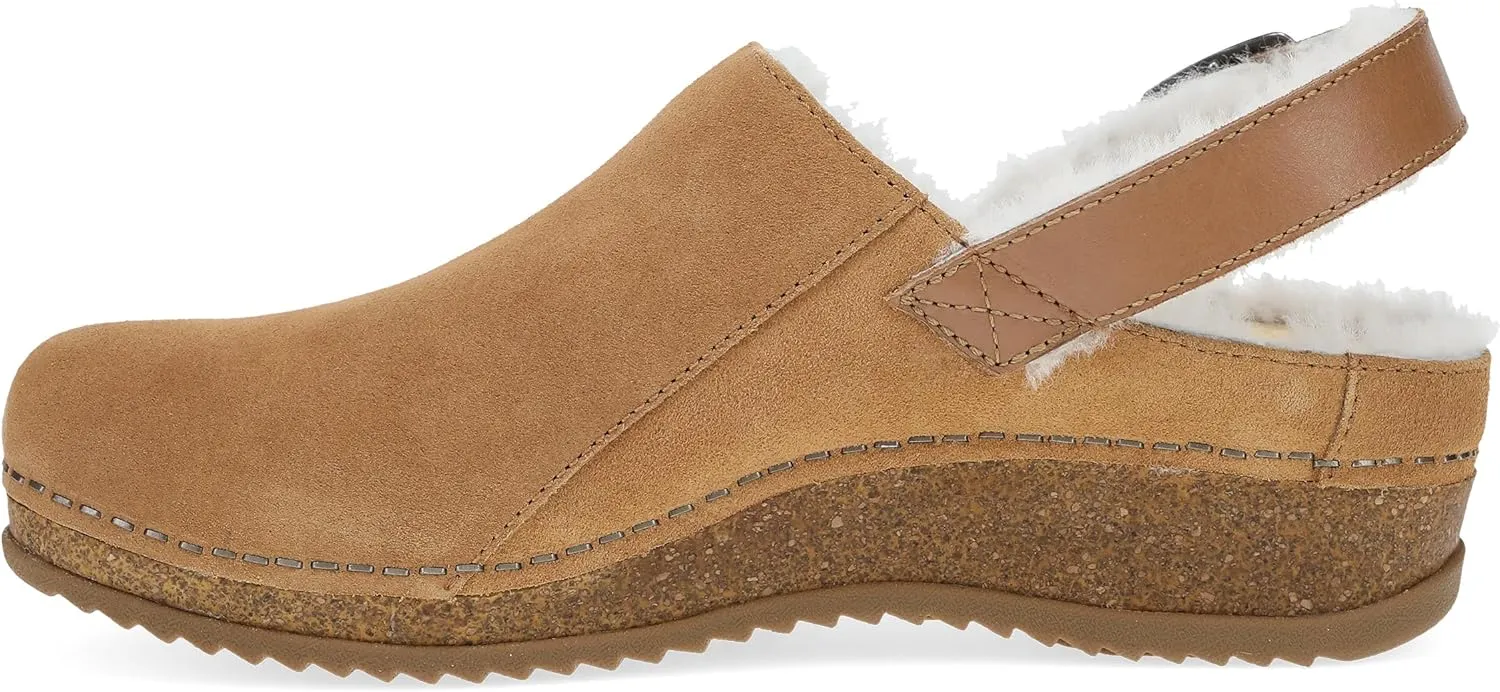 Dansko Women's Merrin Sling-Back Mule Clog-Dual Density Cork/EVA Midsole and Lightweight Rubber Outsole Provide a Comfortable Ride on Patented Stapled Construction