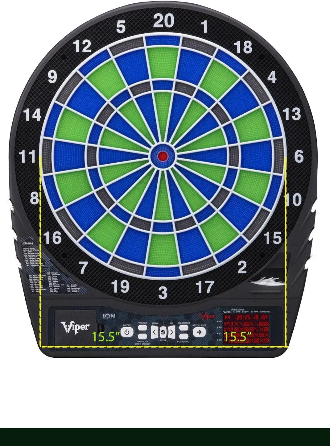 Dart Trainer | Soft Tip | Dart Accessory | Cricket Triples Circles (15.5 Inch Boards)
