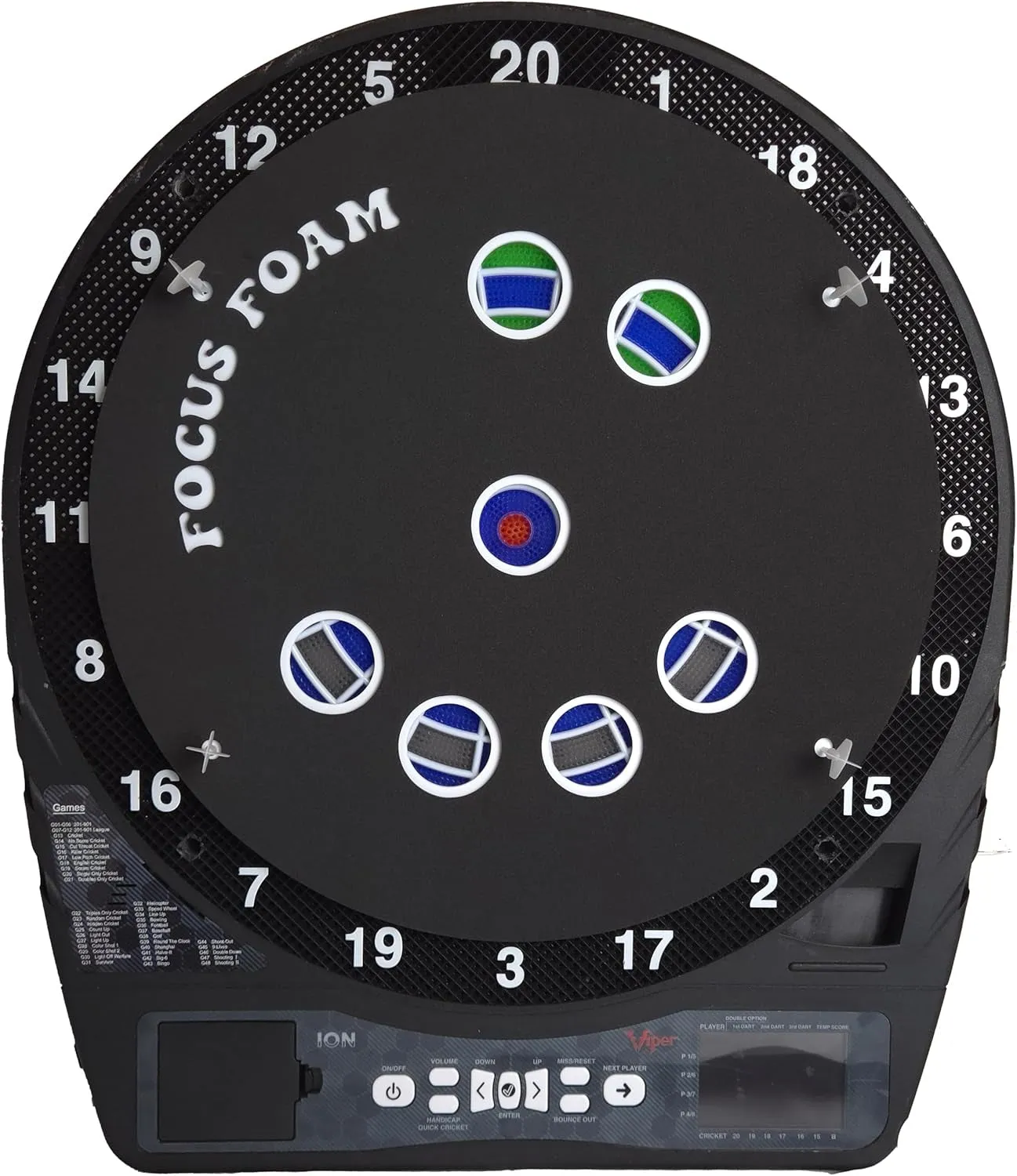 Dart Trainer | Soft Tip | Dart Accessory | Cricket Triples Circles (15.5 Inch Boards)