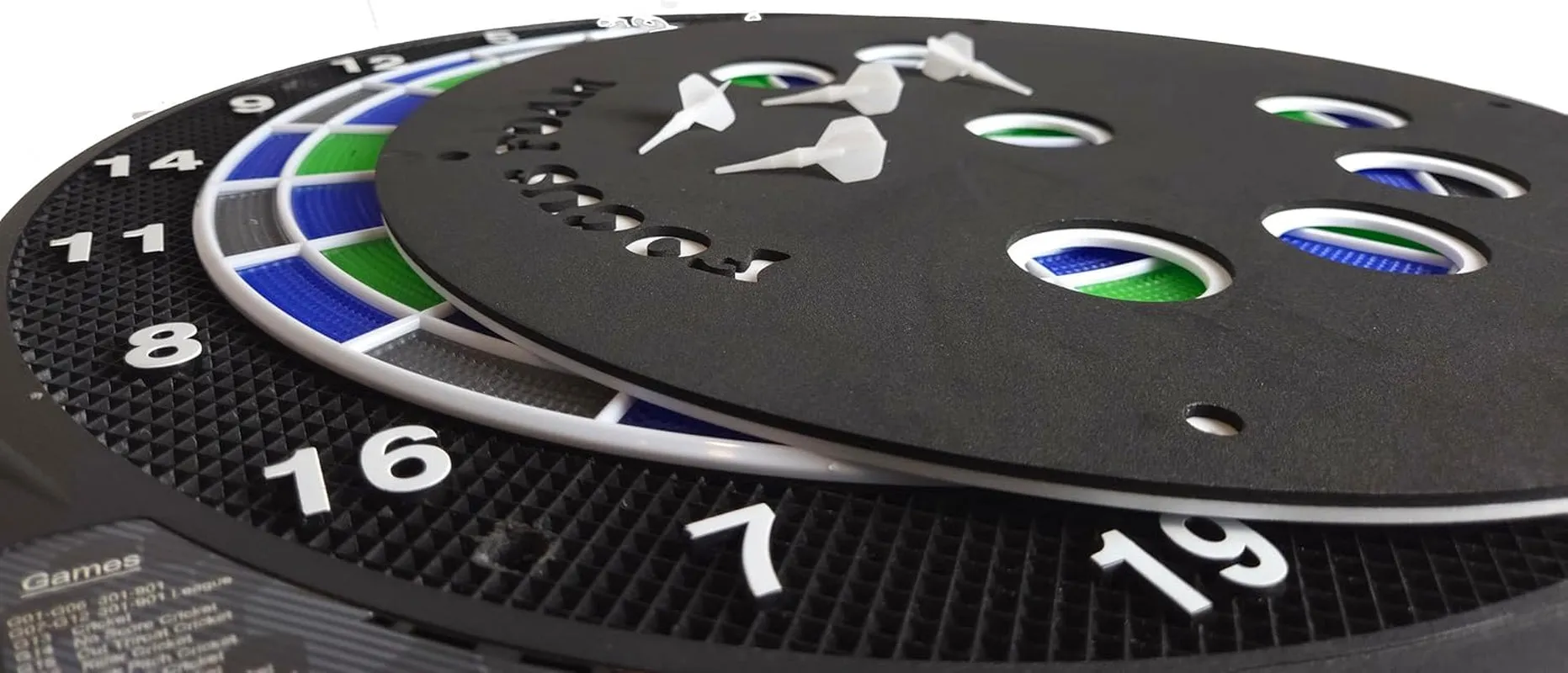 Dart Trainer | Soft Tip | Dart Accessory | Cricket Triples Circles (15.5 Inch Boards)