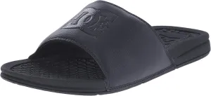DC Men's Bolsa Slide Sandal, Black/Black/Black, 7 M US