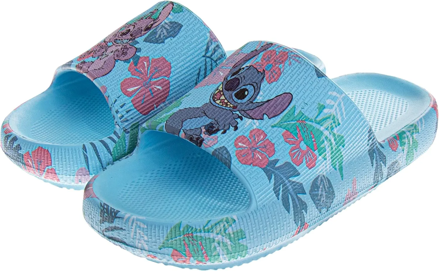 Disney Lilo and Stitch Girls Slippers Open Toe Stitch Gifts for Girls SlipOn Slides (size 13 little kid / 1-4 big kid)