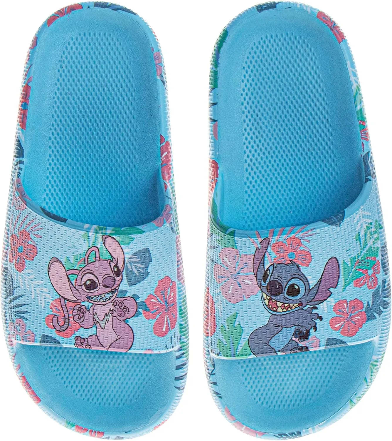 Disney Lilo and Stitch Girls Slippers Open Toe Stitch Gifts for Girls SlipOn Slides (size 13 little kid / 1-4 big kid)