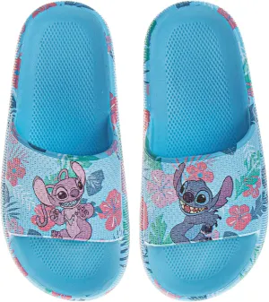 Disney Lilo and Stitch Girls Slippers Open Toe Stitch Gifts for Girls SlipOn Slides (size 13 little kid / 1-4 big kid)