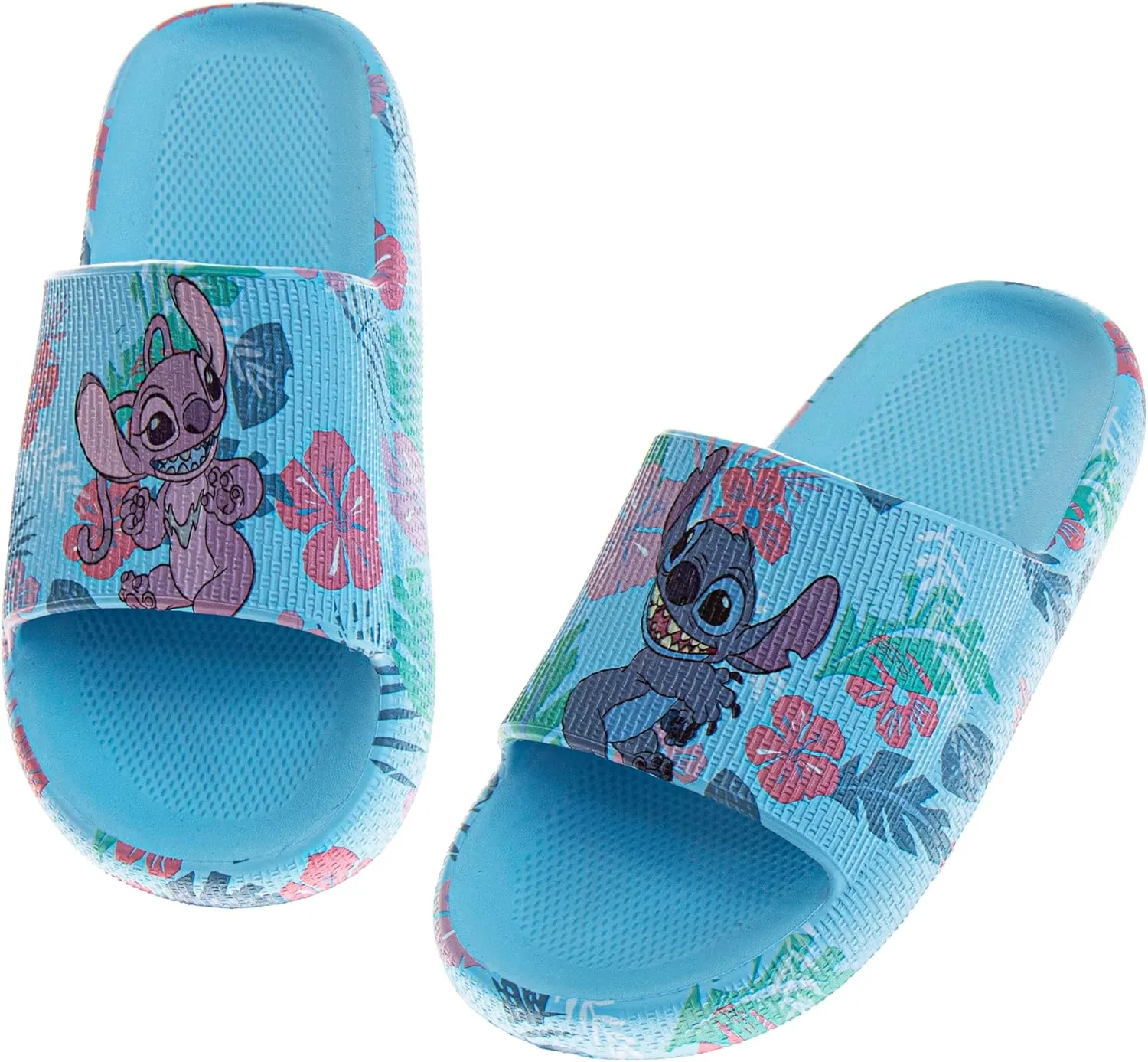 Disney Lilo and Stitch Girls Slippers Open Toe Stitch Gifts for Girls SlipOn Slides (size 13 little kid / 1-4 big kid)