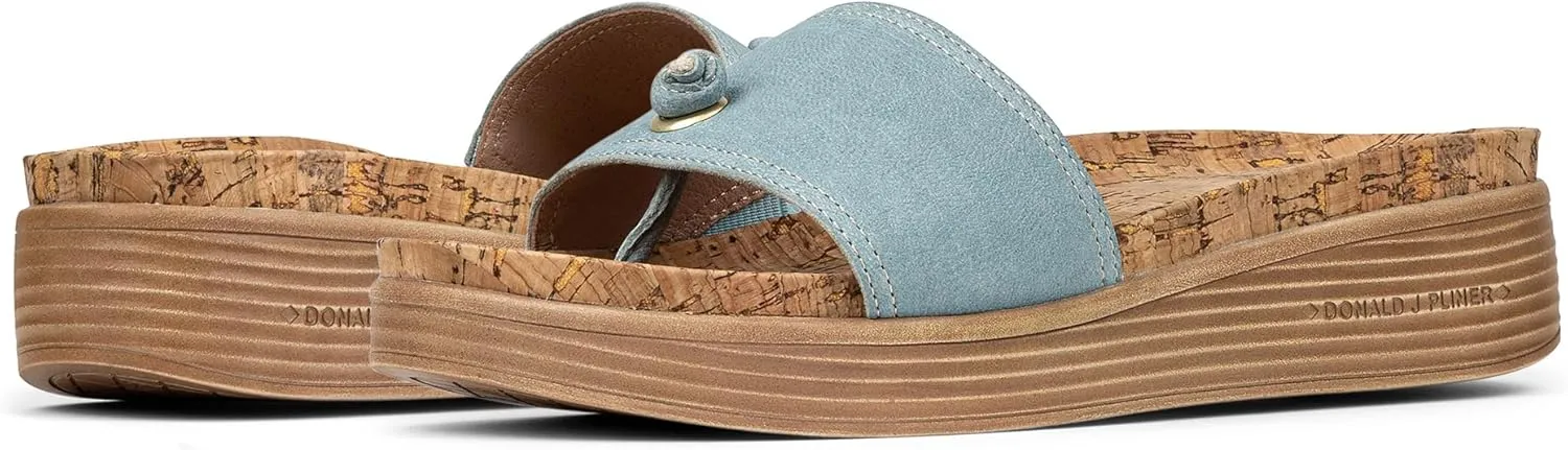 Donald Pliner Women's Farrah Slide Sandals, Women's Summer Sandals, 1,25" Slip-On Sandals for Women