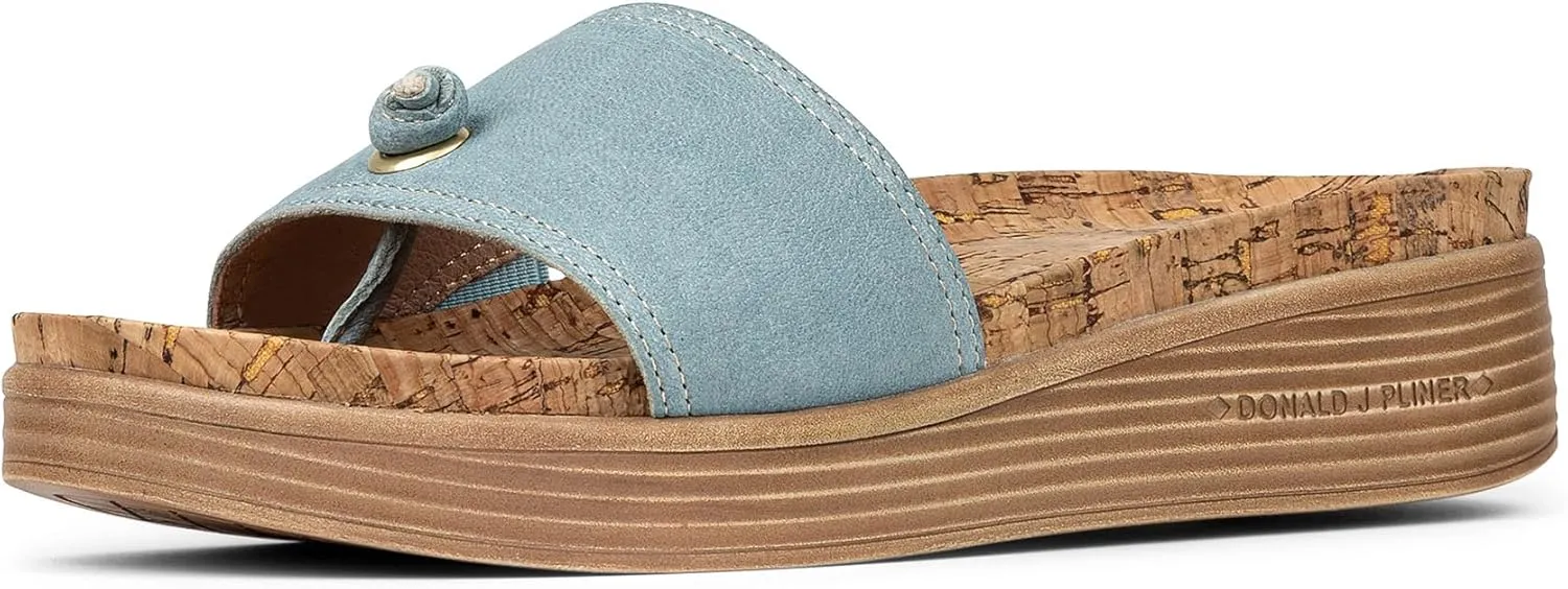Donald Pliner Women's Farrah Slide Sandals, Women's Summer Sandals, 1,25" Slip-On Sandals for Women