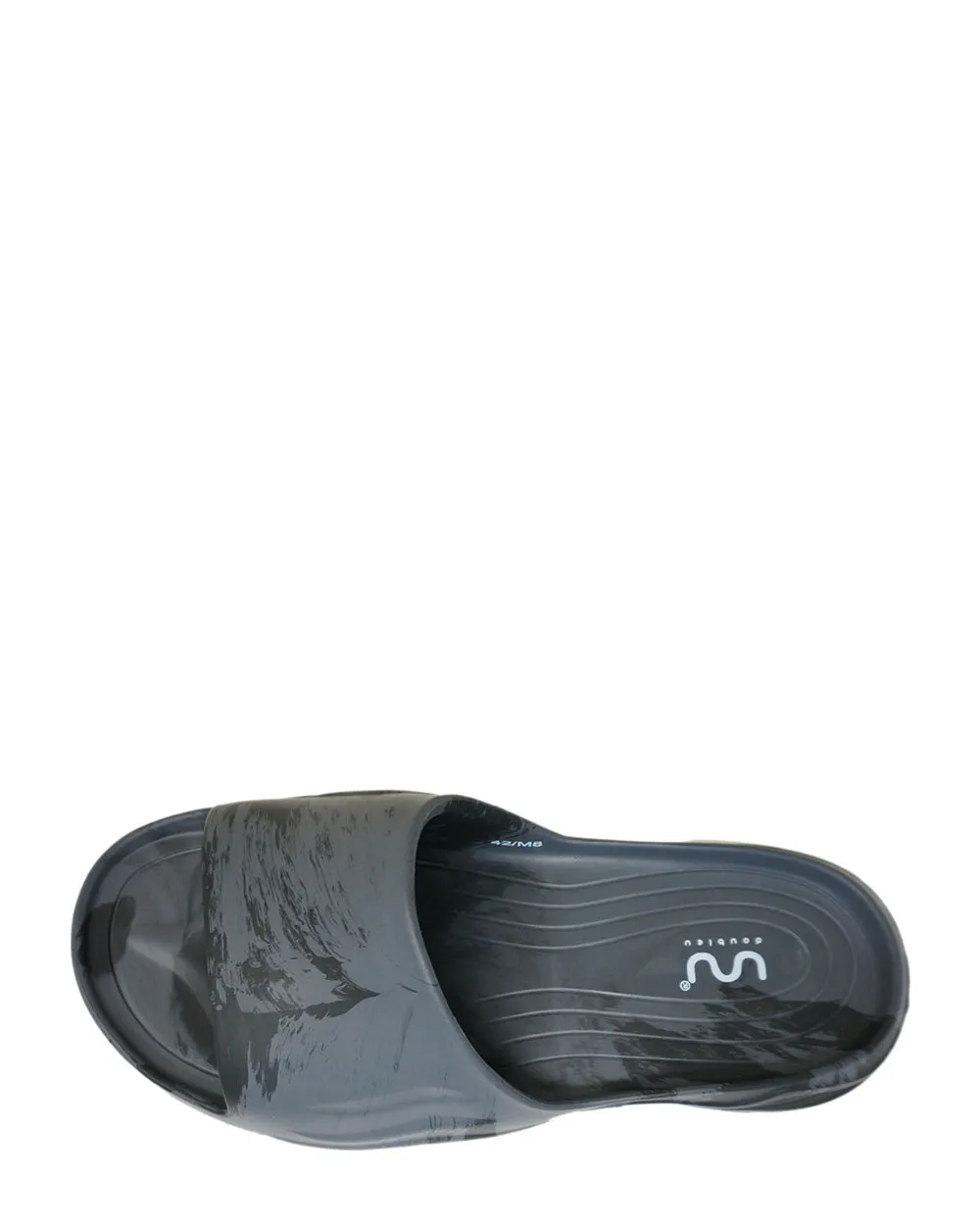 Doubleu Ultra Sporty Mens Slides Carbone Black
