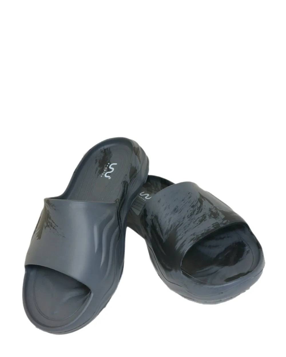 Doubleu Ultra Sporty Mens Slides Carbone Black