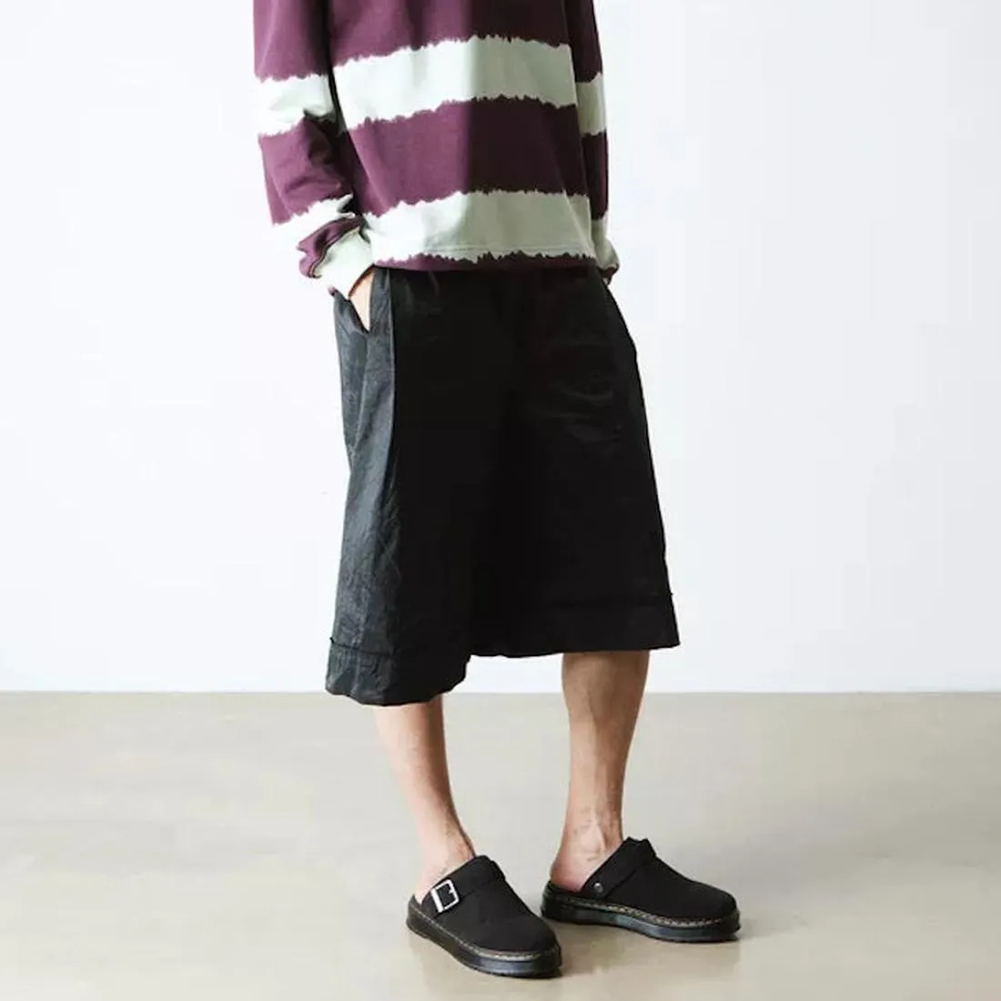 Dr Martens - Brookline Suede Mule Clog Sandal Black