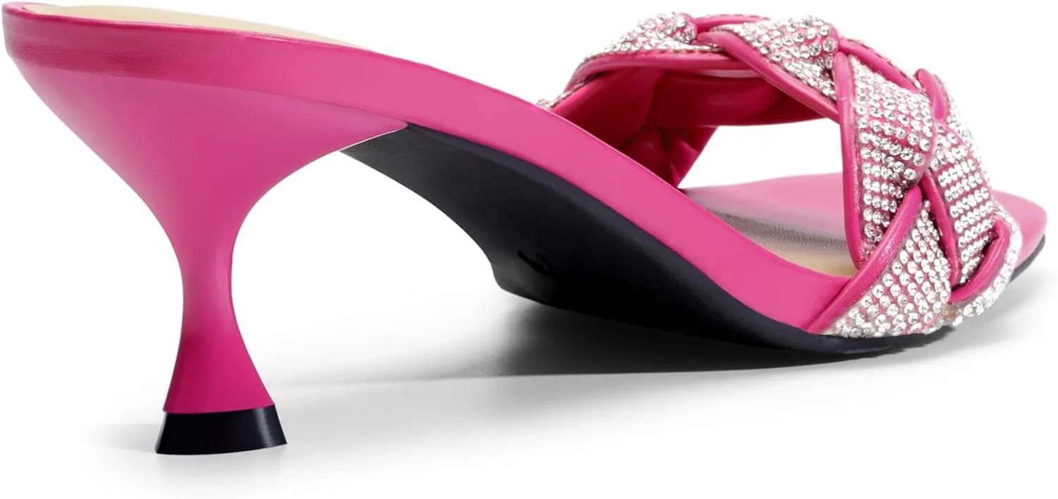 DREAM PAIRS Women’s Stilettos Heels Open Square Toe Comfort Low Kitten Heels Sexy Dress Pumps Sandals Evening Party Prom Dance Shoes