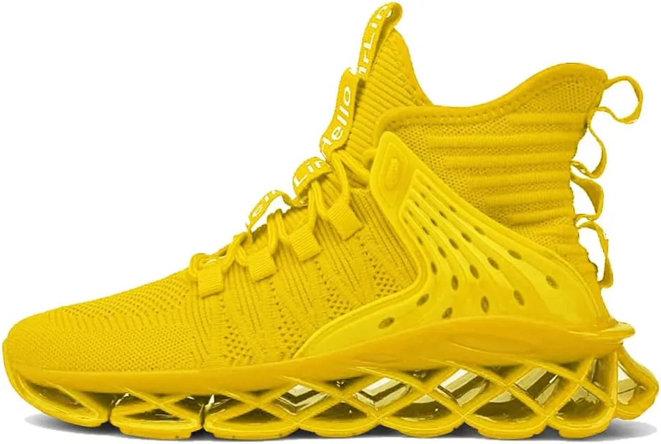 DUDHUH Running Shoes for Men Comfortable Athletic Cross Trainer Casual Walking Fashion Mens Tennis Sock Sneakers