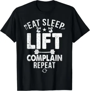 Eat Sleep Lift Complain Repeat Personal Trainer T-Shirt