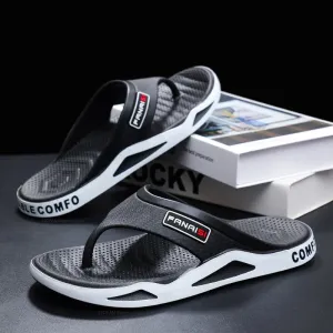 Fanaisi | Men's Soft-Sole PVC Flip Flop Sandals - Perfect Beach Footwear