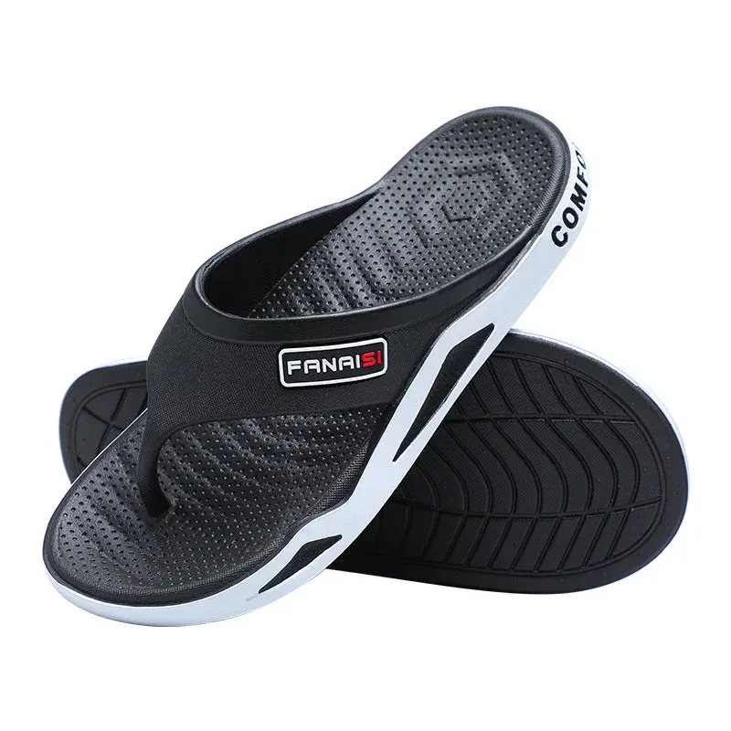 Fanaisi | Men's Soft-Sole PVC Flip Flop Sandals - Perfect Beach Footwear