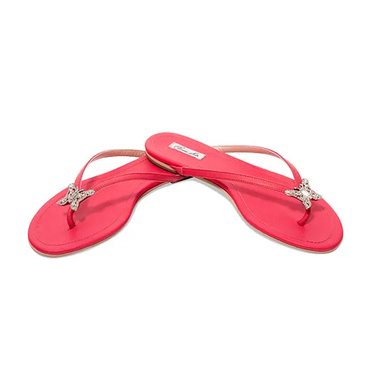 Farfalla Butterfly Flip Flop Hot Pink