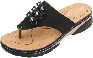Fashionable and casual and stylish home, beach, party, cushioned, comfortable and anti-slip women's flip-flops
