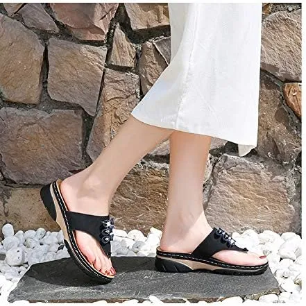 Fashionable and casual and stylish home, beach, party, cushioned, comfortable and anti-slip women's flip-flops