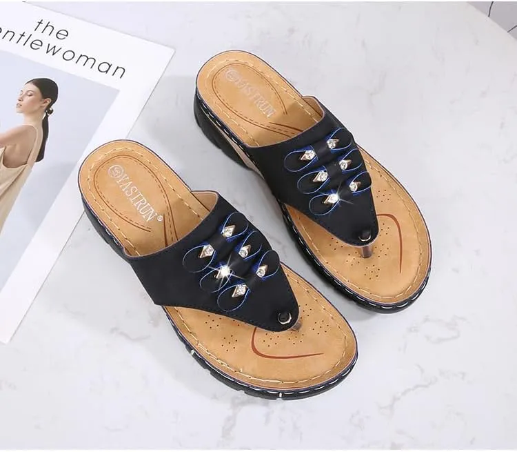 Fashionable and casual and stylish home, beach, party, cushioned, comfortable and anti-slip women's flip-flops