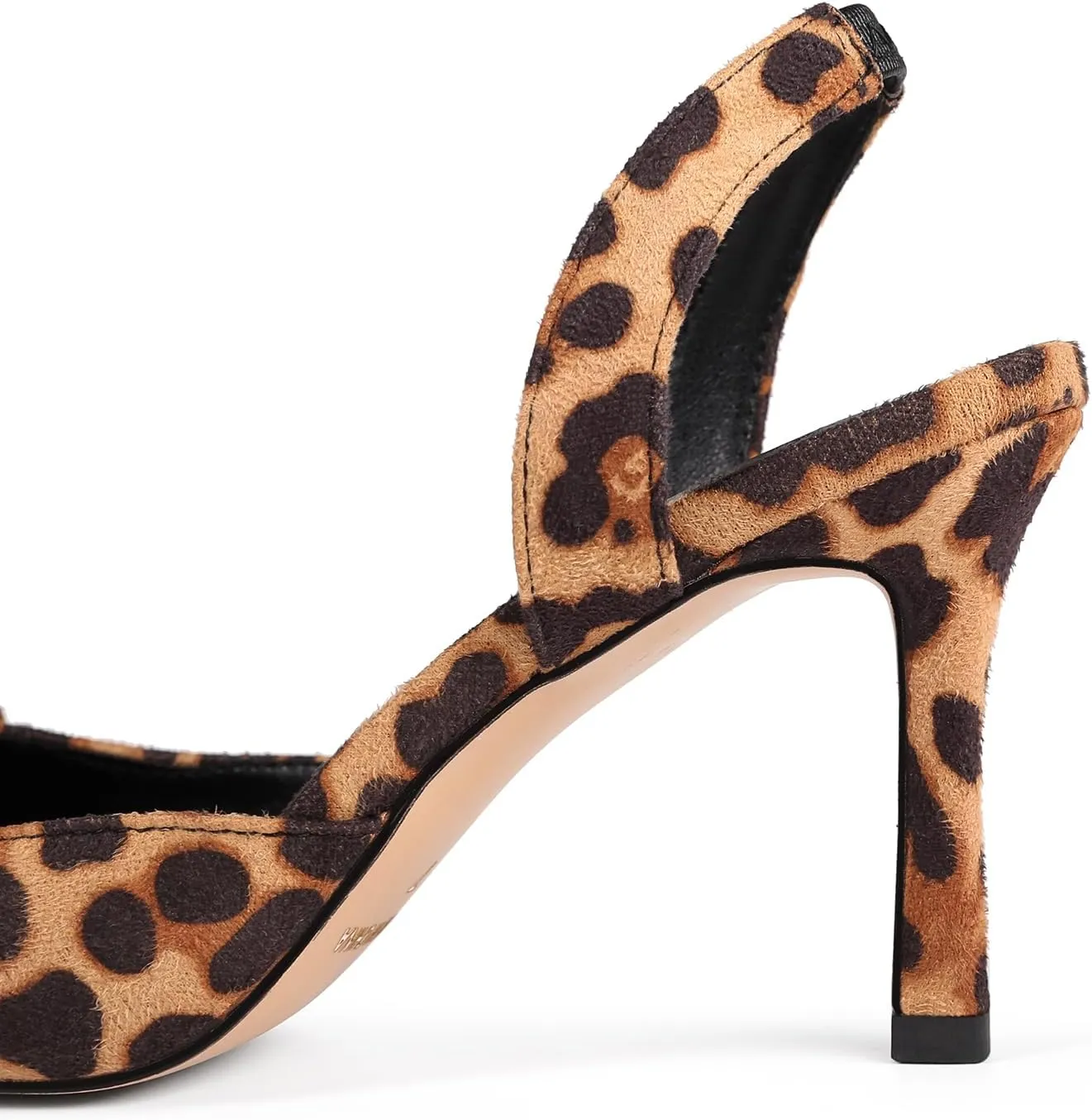 Fericzot Slingback Kitten Heels for Women,Sling Back Buckle Pumps Pointed Toe Kitten Heels Suede Wedding Party Shoes