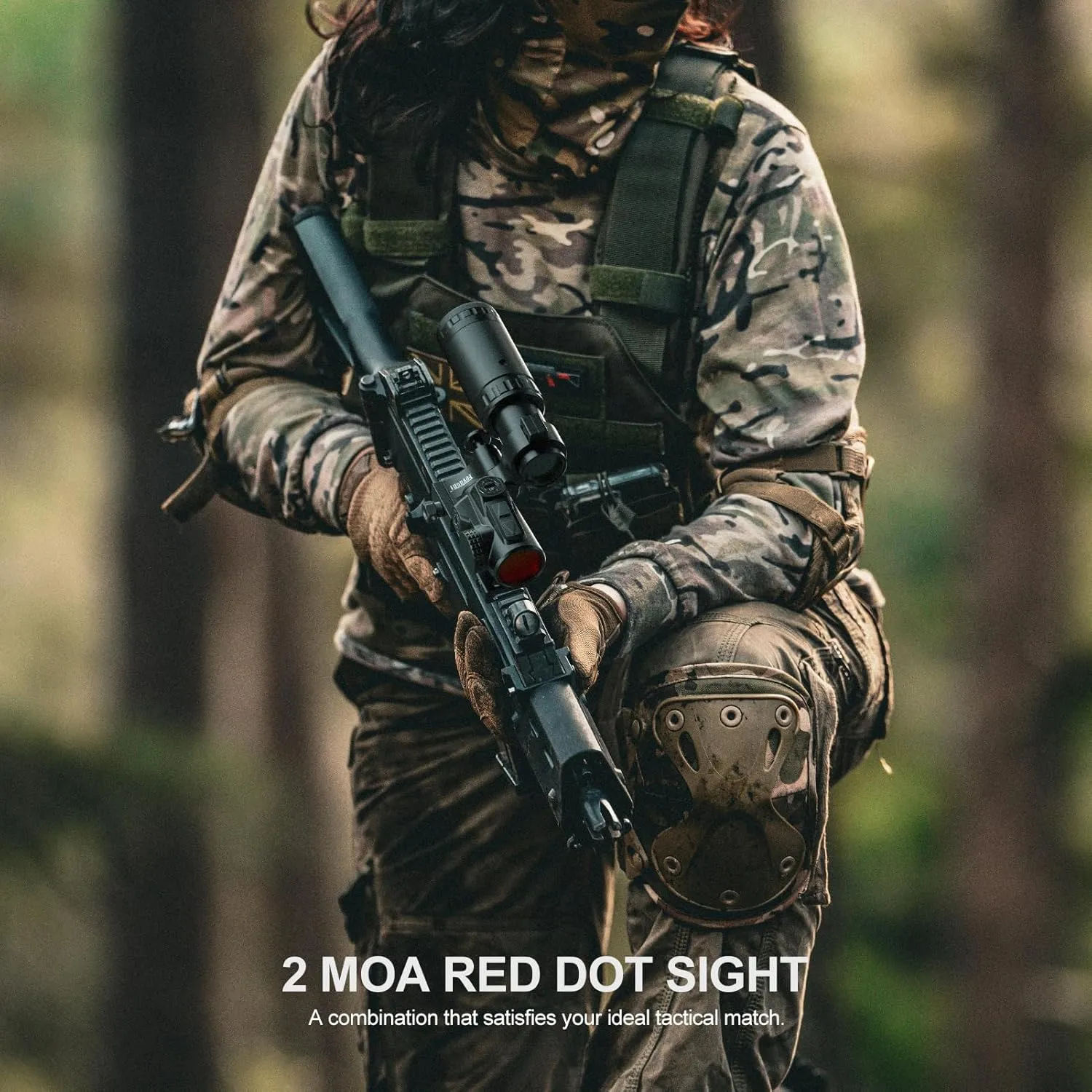 Feyachi Red Dot Sight and Magnifier Combo – 1.5-5x Adjustable Magnification, 25mm V90 HD Lens, 2 MOA Dot, Absolute Co-Witness, 11 Brightness Settings, Waterproof & Shockproof