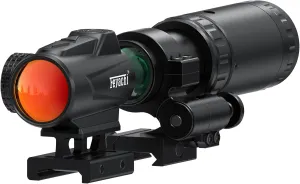 Feyachi Red Dot Sight and Magnifier Combo – 1.5-5x Adjustable Magnification, 25mm V90 HD Lens, 2 MOA Dot, Absolute Co-Witness, 11 Brightness Settings, Waterproof & Shockproof